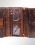 American Darling Wallet Hair on Full Grain Genuine Leather Western Women Bag | Handbag Purse Travel Clutch