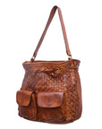 Never Mind Nmbgm126 Bucket Vintage Handmade Genuine Cowhide Leather Women Bag Western Handbag Purse