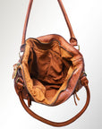 Never Mind Nmbgm117A Tote Vintage Handmade Genuine Cowhide Leather Women Bag Western Handbag Purse