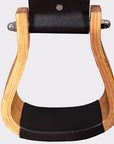 Bar H Equine Western Horse Heavy-Duty Genuine Leather Wooden Stirrups
