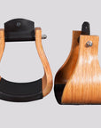 Bar H Equine Western Horse Heavy-Duty Genuine Leather Wooden Stirrups