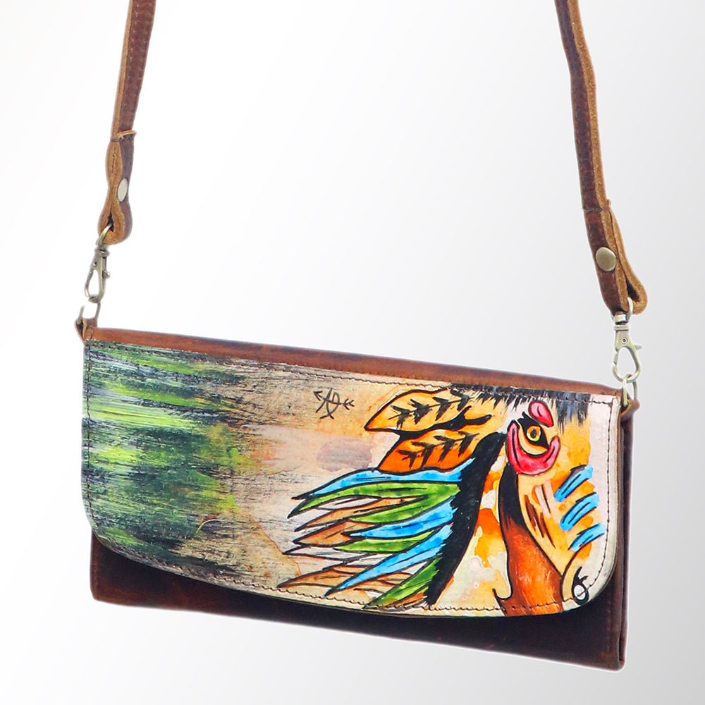 American Darling Wallet Hair on Full Grain Genuine Leather Western Women Bag | Handbag Purse Travel Clutch