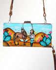 American Darling Wristlet Genuine Leather Women Bag Western Handbag Purse