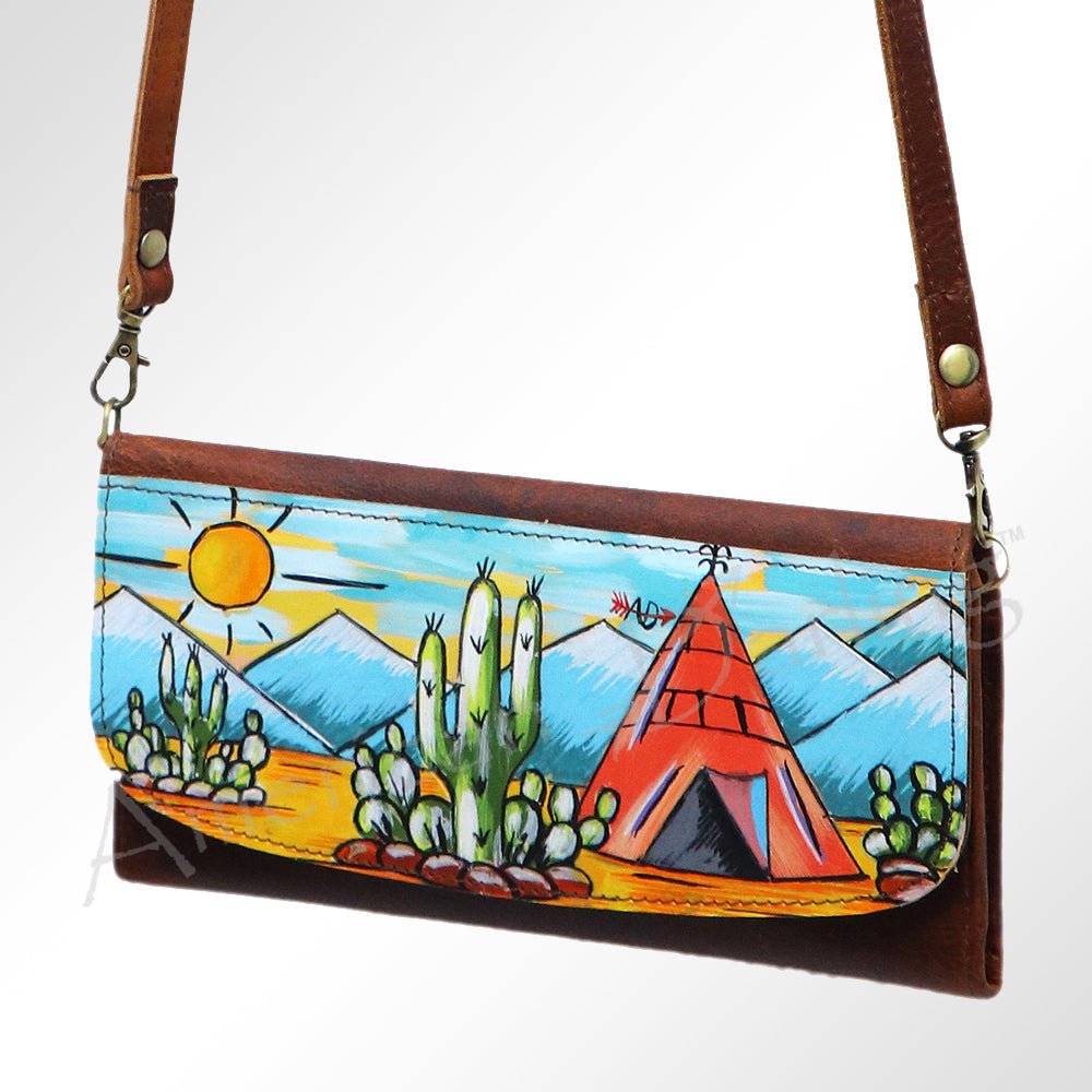 American Darling Wallet Hair on Full Grain Genuine Leather Western Women Bag | Handbag Purse Travel Clutch