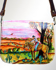 American Darling Messenger Genuine Leather women bag western handbag purse