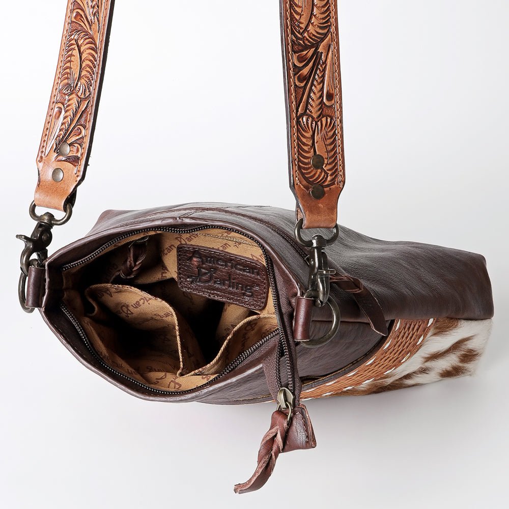 American Darling Signature Crossbody Hand Tooled Saddle Blanket Genuine Leather Women Bag Western Handbag Purse