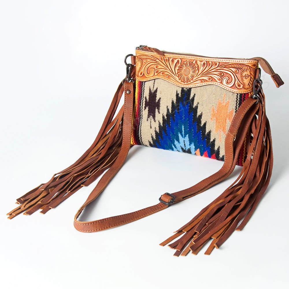 American Darling Cross Body Hand Tooled Saddle Blanket Genuine Leather Women Bag Western Handbag Purse