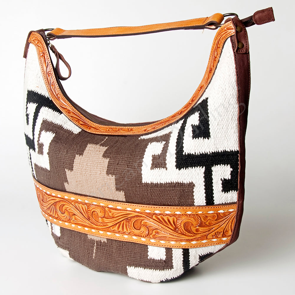 American Darling HOBO Hand Tooled Hair-on Genuine Leather women bag western handbag purse