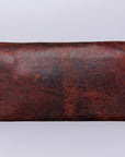 Genuine Leather Handcrafted Tooled Wallet And Western Style Wristlet Bag For Women