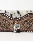 American Darling ADBGZ397A Wallet Hand Tooled Hair On Genuine Leather women bag western handbag purse