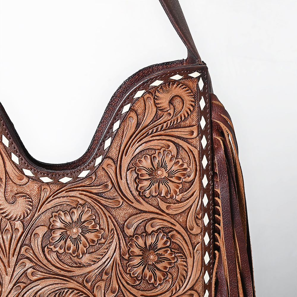 American Darling ADBGZ473 Hobo Hand Tooled Genuine Leather Women Bag Western Handbag Purse