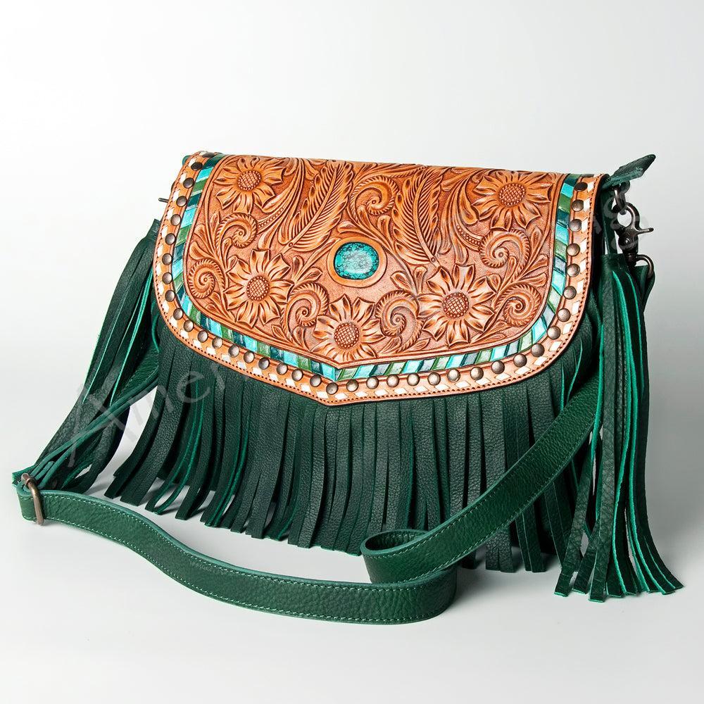 American Darling ADBGZ475 Crossbody Hand Tooled Genuine Leather Women Bag Western Handbag Purse