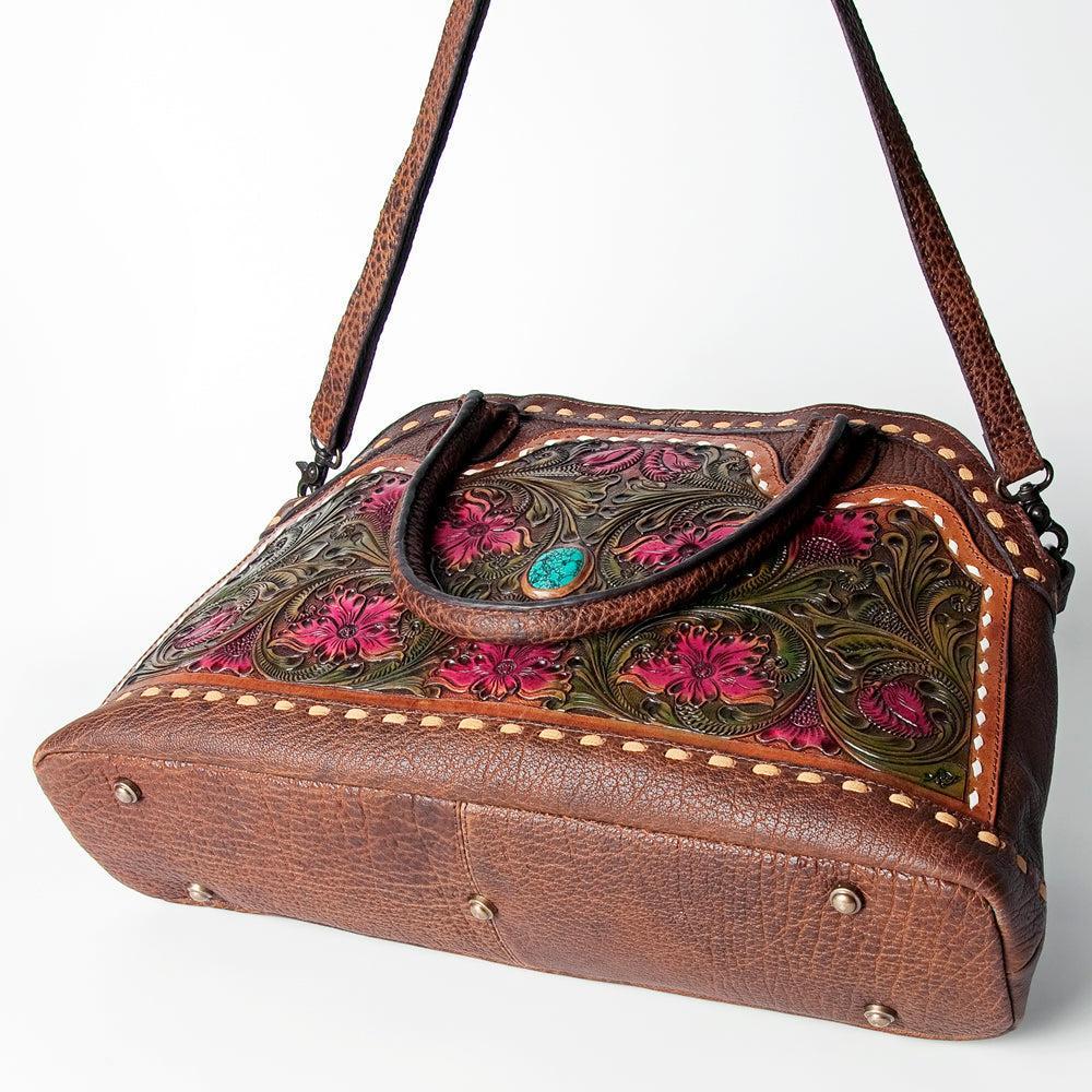American Darling ADBGZ478 Tote Hand Tooled Genuine Leather Women Bag Western Handbag Purse