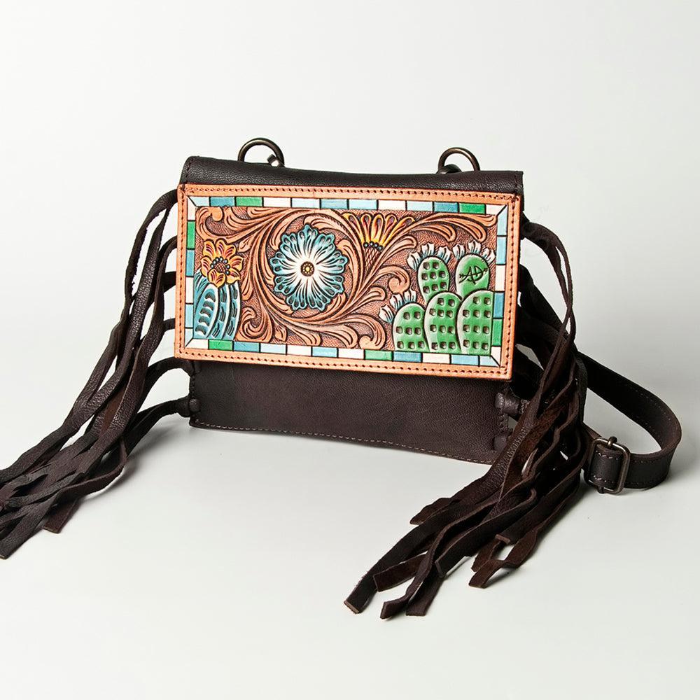 American Darling ADBGZ190A Small Crossbody Hand Tooled Genuine Leather women bag western handbag purse