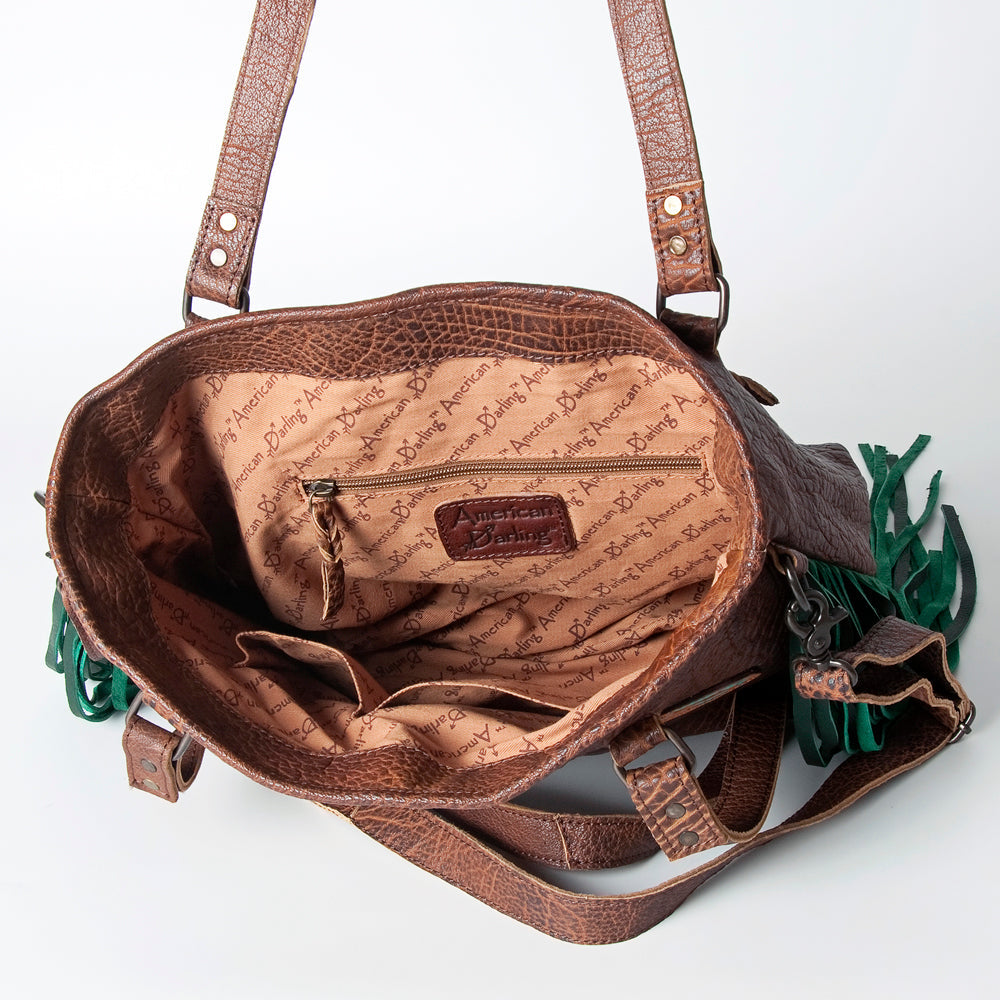 American Darling ADBGZ195A Tote Hand Tooled Genuine Leather women bag western handbag purse