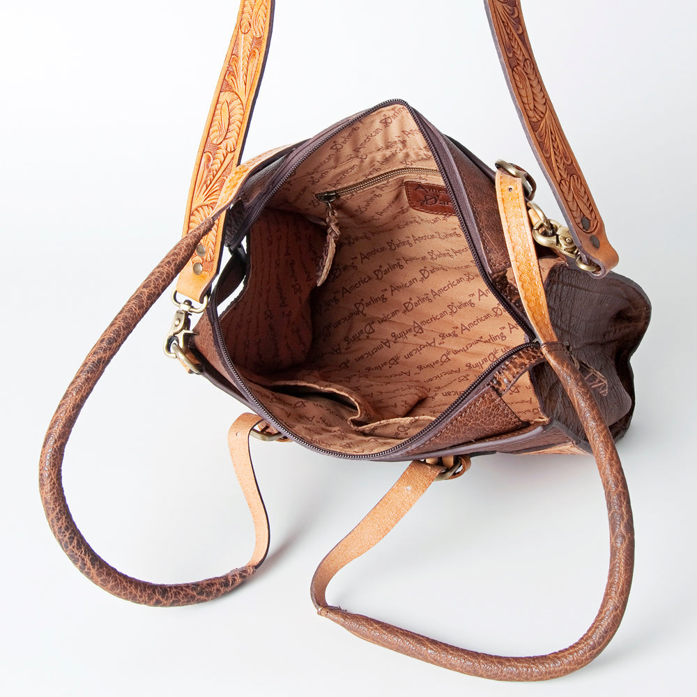 American Darling ADBGZ461A Tote Hand Tooled Genuine Leather women bag western handbag purse