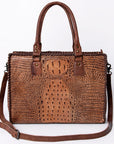 American Darling Briefcase Hand Tooled Genuine Leather Women Bag Western Handbag Purse