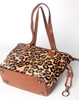 American Darling ADBGZ313B Tote Hand Tooled Hair On Genuine Leather women bag western handbag purse