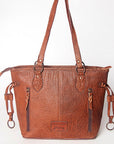 American Darling ADBGZ313B Tote Hand Tooled Hair On Genuine Leather women bag western handbag purse