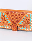 American Darling Wallet Hand Tooled Genuine Leather Women Bag Western Handbag Purse