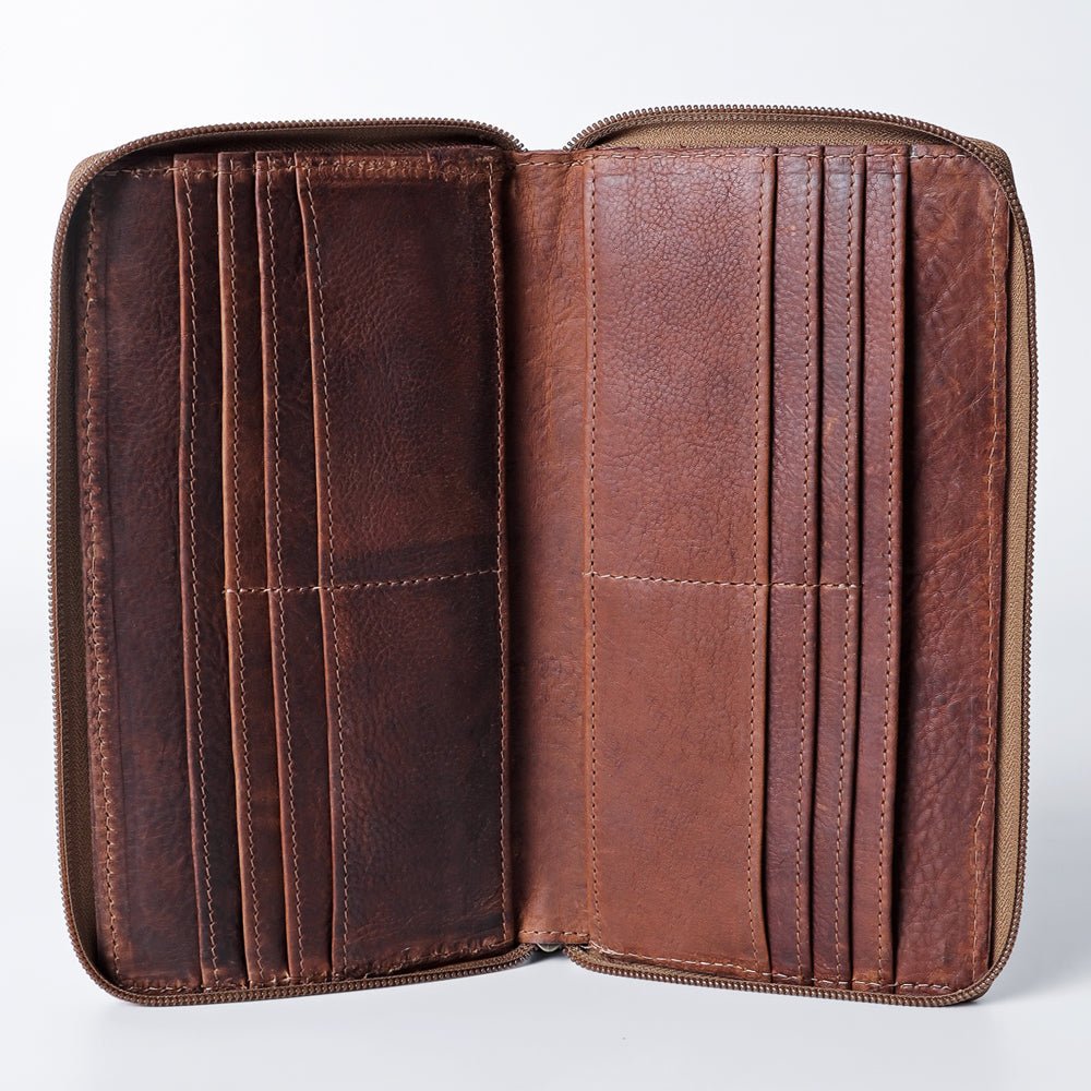 American Darling Wallet Hand Tooled Genuine Leather Women Bag Western Handbag Purse