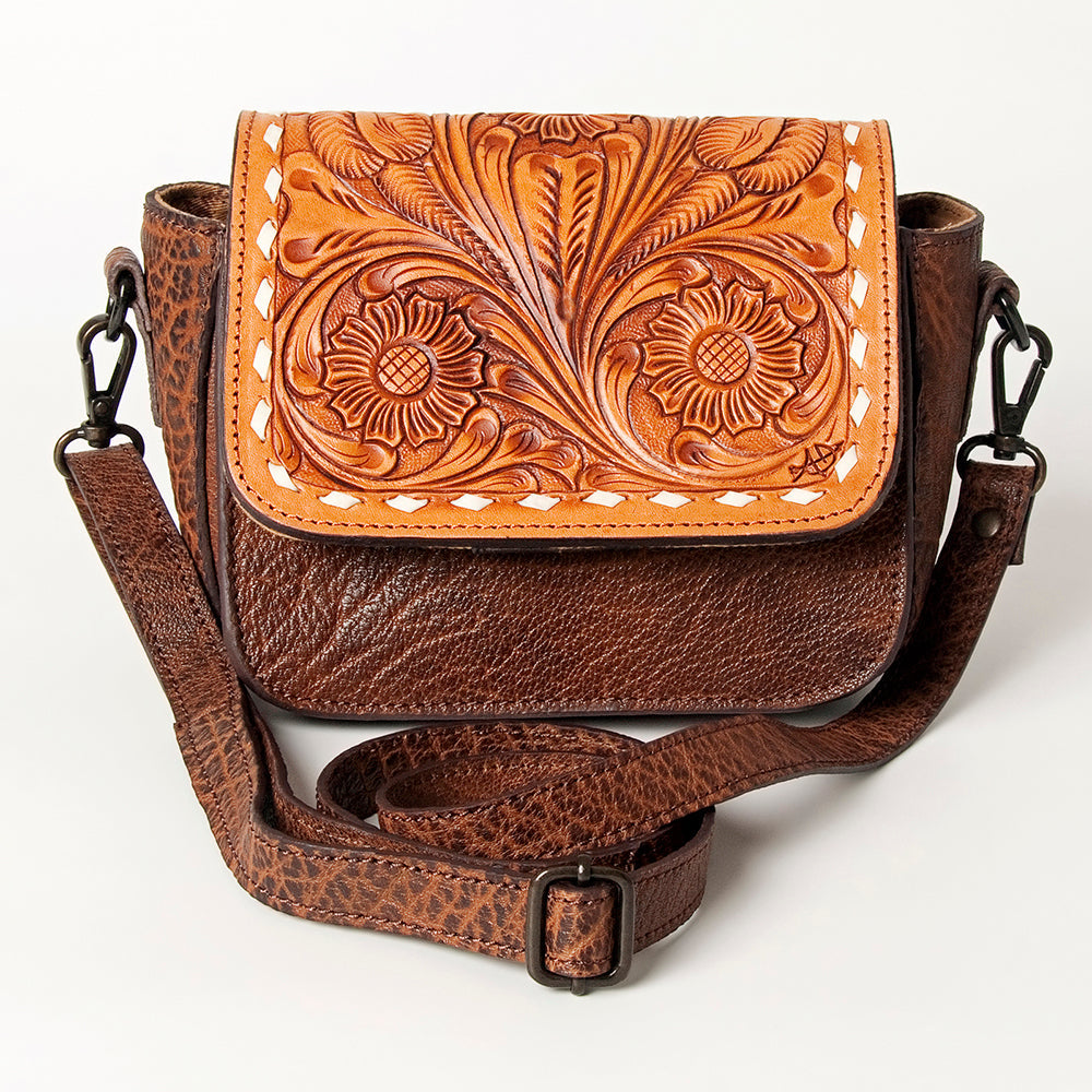 American Darling ADBGZ449A Crossbody Hand Tooled Genuine Leather Women Bag Western Handbag Purse