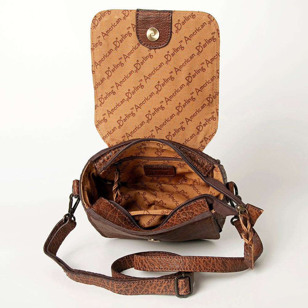 American Darling ADBGZ449A Crossbody Hand Tooled Genuine Leather Women Bag Western Handbag Purse