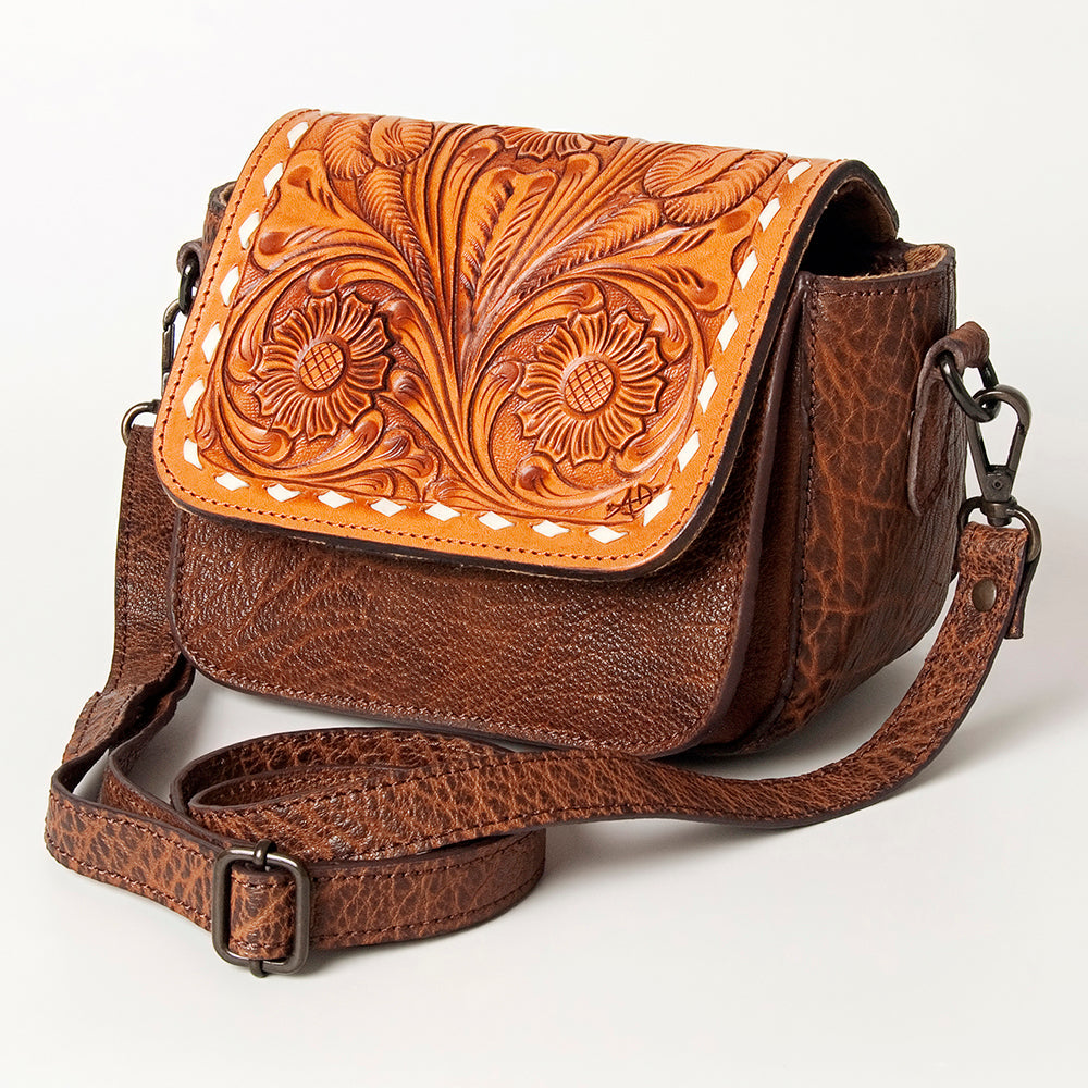American Darling ADBGZ449A Crossbody Hand Tooled Genuine Leather Women Bag Western Handbag Purse