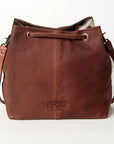 American Darling ADBGZ454B Tote Hand Tooled Hair On Genuine Leather women bag western handbag purse