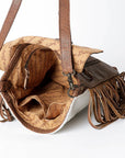 American Darling ADBGZ465A Cross Body Hair On Genuine Leather women bag western handbag purse