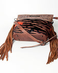 American Darling Clutch Hand Tooled Saddle Blanket Fabric Genuine Leather Western Women Bag Handbag Purse | Purses for Cute