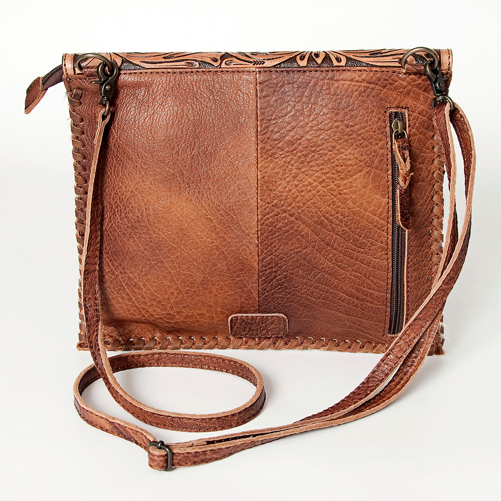 American Darling ADBGD149 Crossbody Hand Tooled Hair-On Genuine Leather Women Bag Western Handbag Purse
