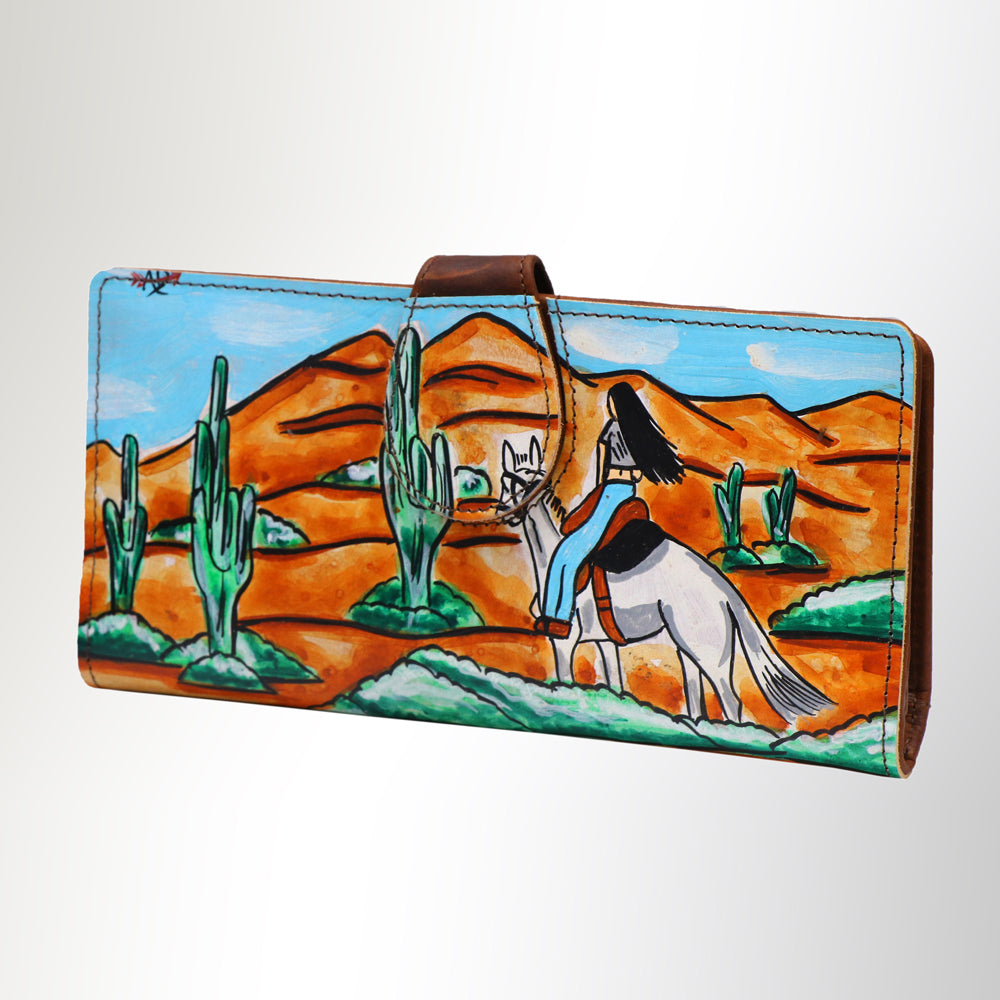 American Darling Wristlet Genuine Leather Women Bag Western Handbag Purse