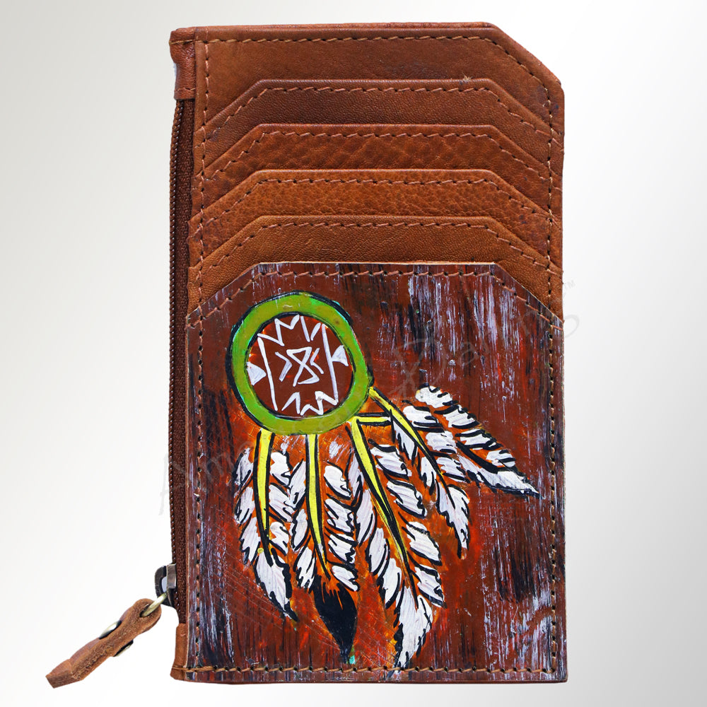 American Darling ADCCM101DP10 Card-Holder Genuine Leather Women Bag Western Handbag Purse