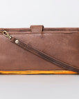 American Darling Wristlet Bag, Hand-Painted Genuine Leather, Western Vegetable Tanned Full Grain Leather Wallet Bag