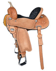 Hilason Western Horse Barrel Racing Trail American Leather Saddle Tan Tack