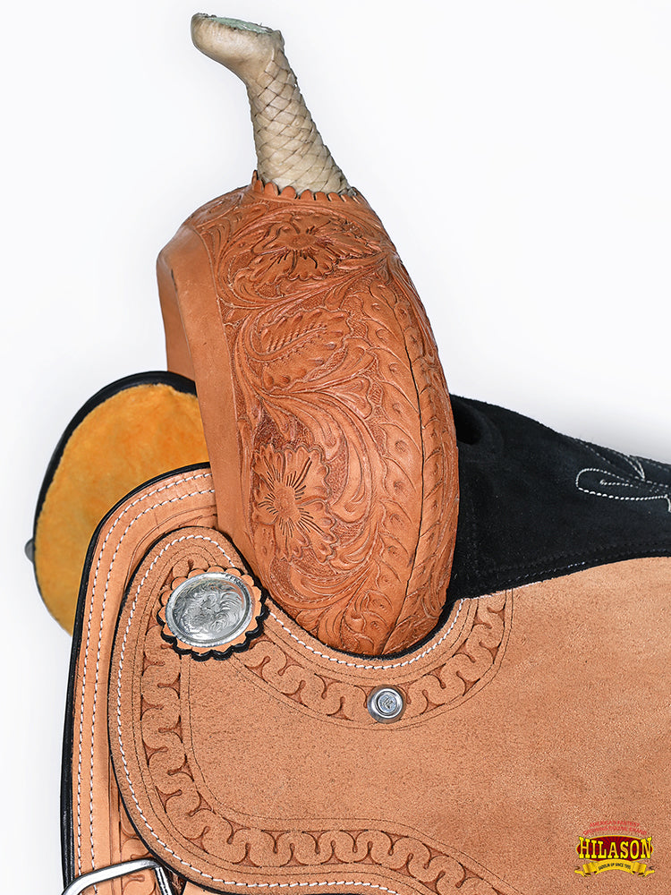 Hilason Western Horse Barrel Racing Trail American Leather Saddle Tan Tack