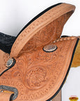 Hilason Western Horse Barrel Racing Trail American Leather Saddle Tan Tack