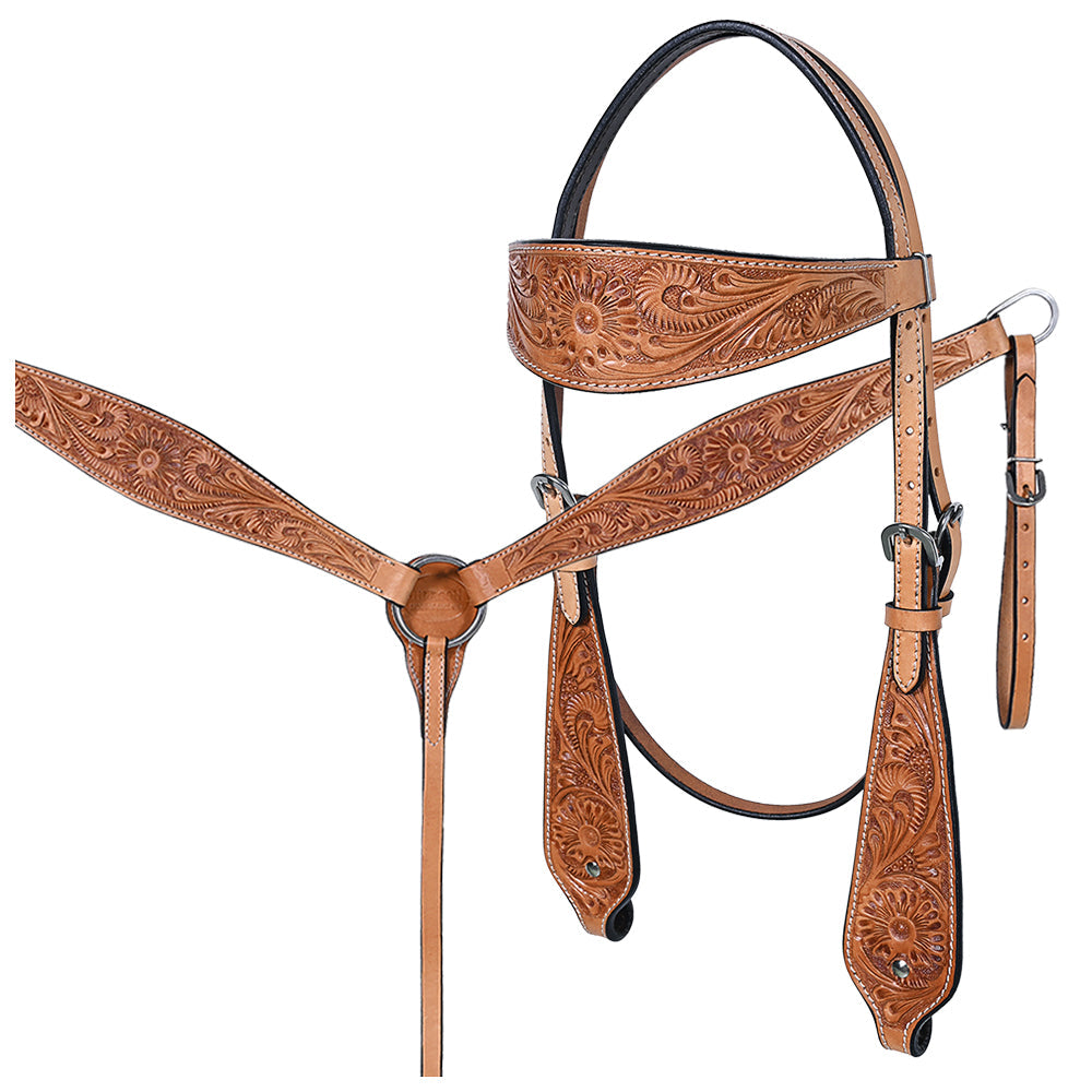 Hilason Western Horse Barrel Racing Trail American Leather Saddle Tan Tack