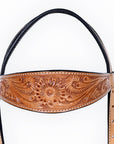Hilason Western Horse Floral Headstall Breast Collar American Leather Tack Set