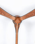 Hilason Western Horse Floral Headstall Breast Collar American Leather Tack Set