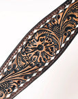 Hilason Western American Leather Horse Floral Headstall Breast Collar Tack Set
