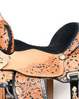 Hilason Western Horse Barrel Racing Trail American Leather Saddle Tan Tack