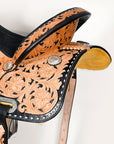 Hilason Western Horse Barrel Racing Trail American Leather Saddle Tan Tack