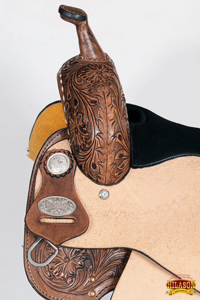 Hilason Western Horse Barrel Racing Trail Pleasure American Leather Saddle Tan Tack