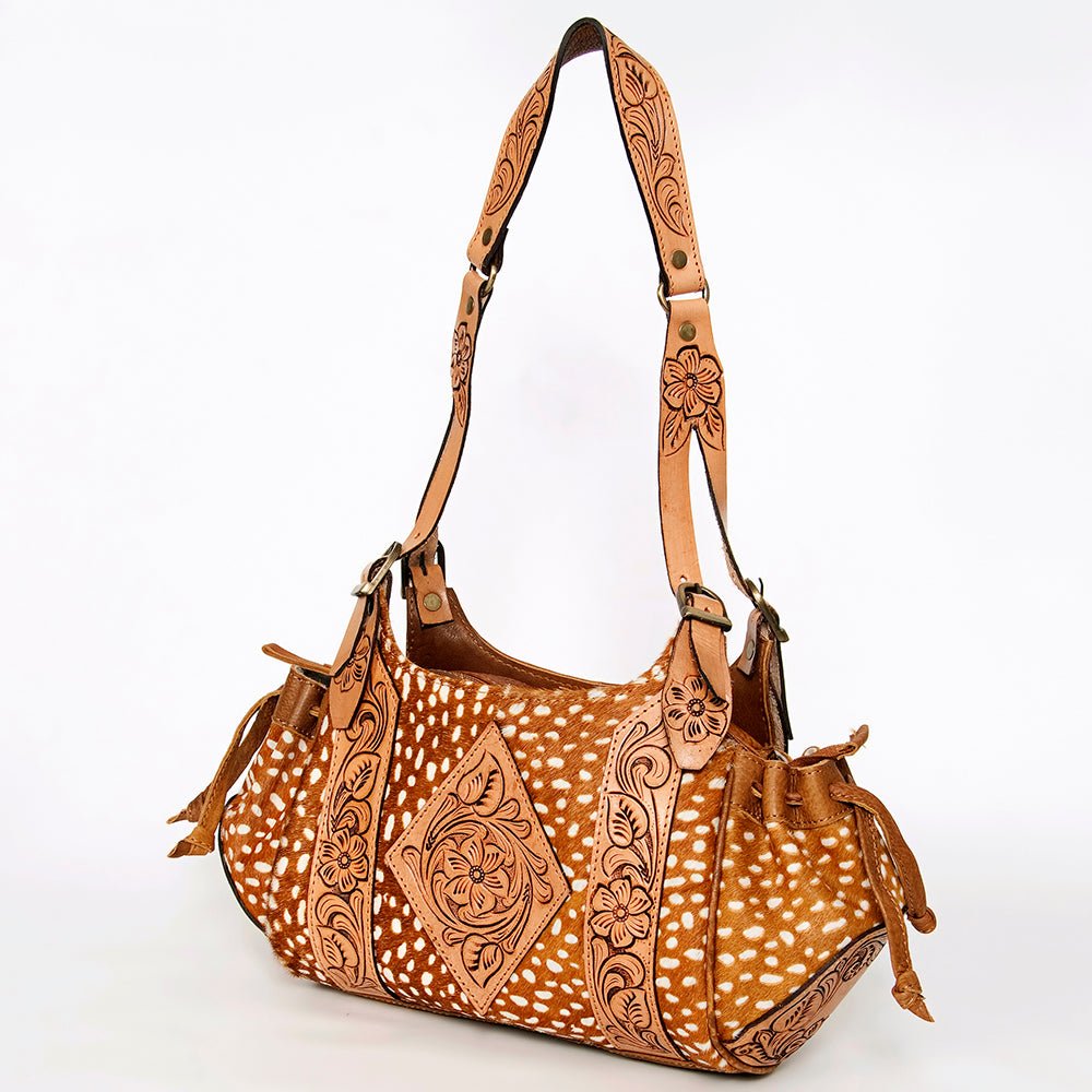 American Darling Hobo Hand Tooled Hair On Genuine Leather women bag western handbag purse