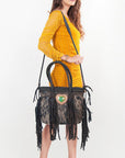 American Darling ADBGD151 Tote Hair-On Genuine Leather Women Bag Western Handbag Purse