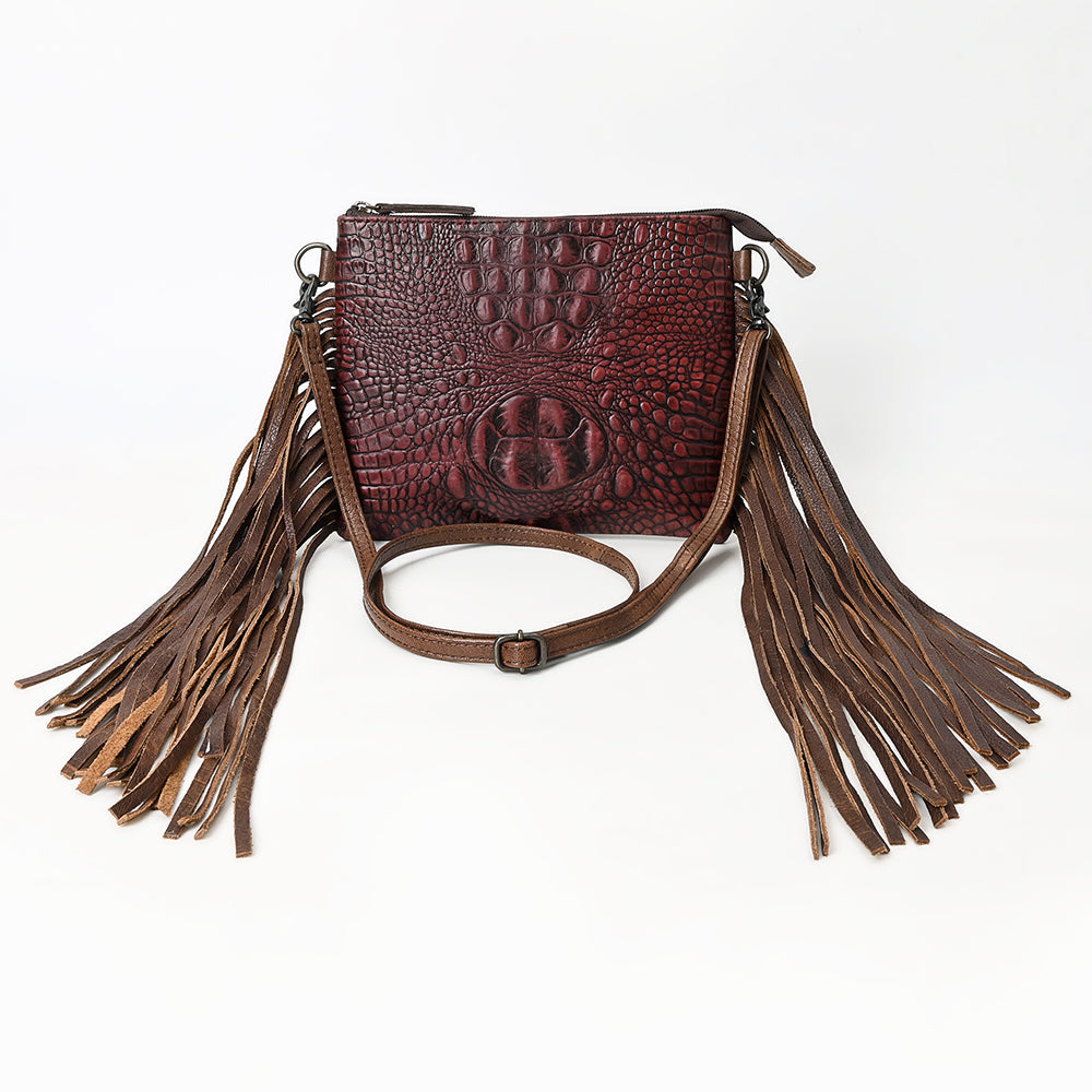 American Darling Cross Body Crocodile Embossed Genuine Leather Western Women Bag Handbag Purse | Crossbody for Cute