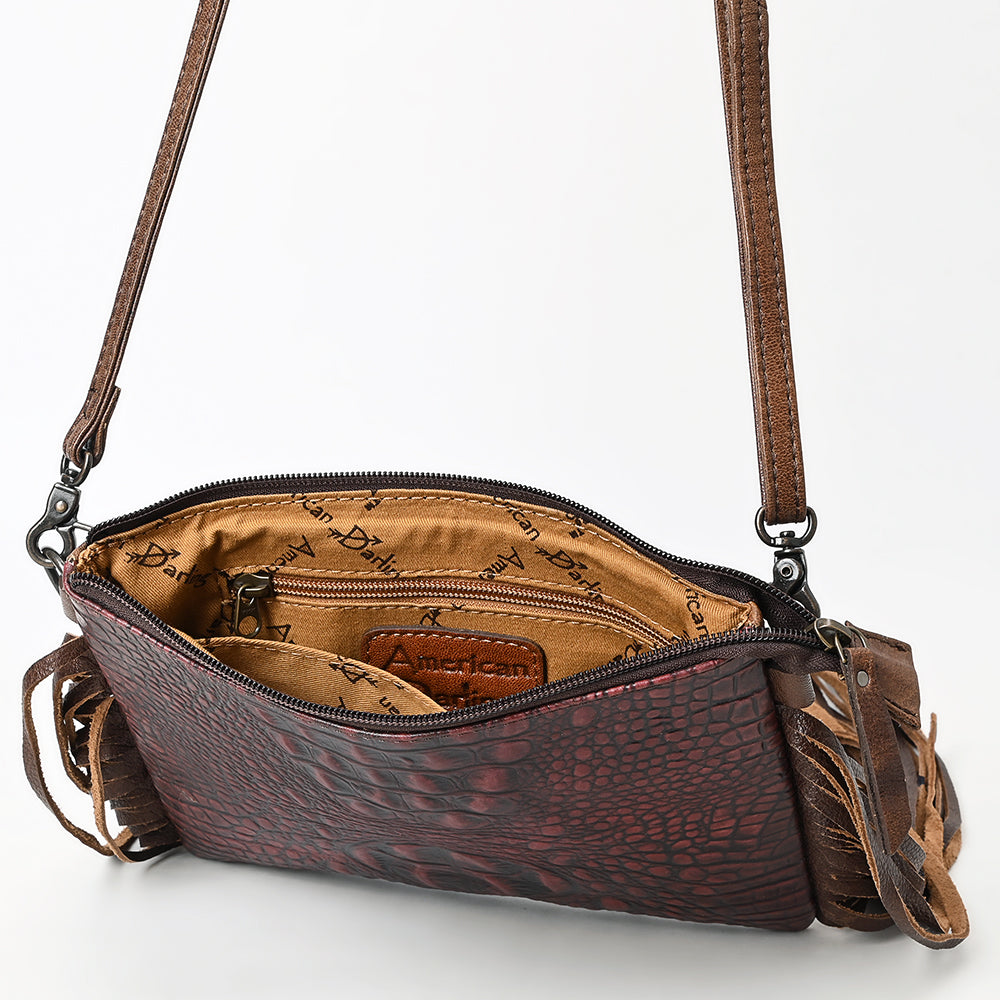 American Darling Cross Body Crocodile Embossed Genuine Leather Western Women Bag Handbag Purse | Crossbody for Cute