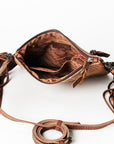American Darling ADBG875 Crossbody Crocodile Embossed Genuine Leather Women Bag Western Handbag Purse